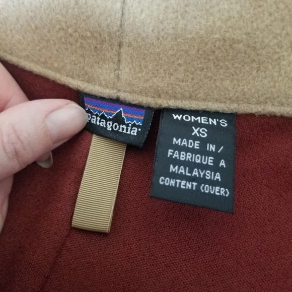 𝅺Patagonia Wool Full Zip Jacket Neutral  Tan XS - Picture 11 of 12